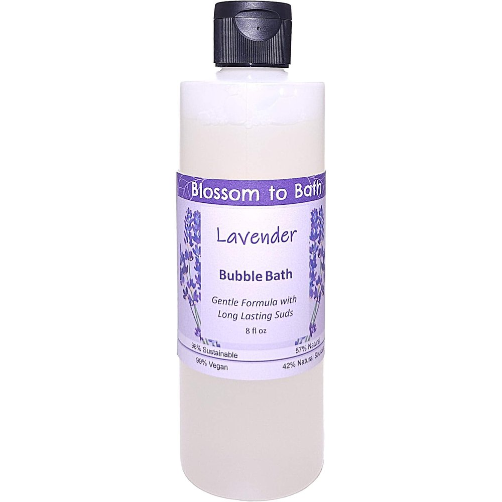 Lavender Bubble Bath (8 Ounce) - Pure Essential Oil Fragrance - Creates A Tub Full of Lasting Bubbles with a Relaxing Comforting Scent