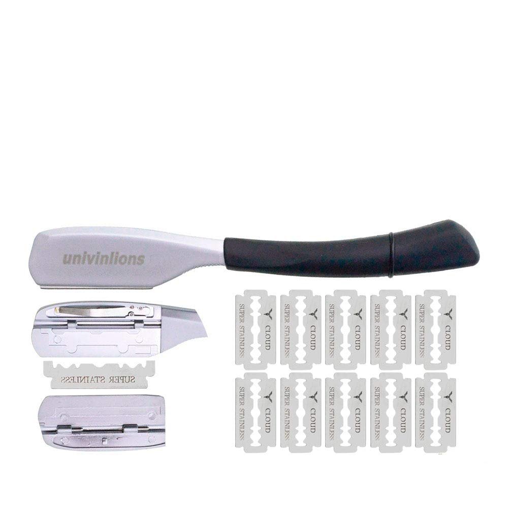 DE Razors 10 Blades Manual Shaver Salon Barber Razor Beard face shaver underarm hair removal Body shaving men shave eyebrow