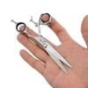 5.5/6" 440C Swivel Hair Scissors Hairdressing Scissors Barber Razor Thinning Rotating Thumb Shears Swivel Handle Scissor Rotary (5.5 INCH CUT) view 3