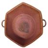 Side Handles Rustic Hexagonal Copper Foot Rub Spa Bowl view 1
