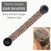 Elastic Ear Saver for Face Masks with Buttons Leopard- Teachers Face Masks- Ear Strap- Headband with Button - Extender view 2