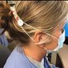 Elastic Ear Saver for Face Masks with Buttons Leopard- Teachers Face Masks- Ear Strap- Headband with Button - Extender view 3