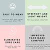 Elastic Ear Saver for Face Masks with Buttons Leopard- Teachers Face Masks- Ear Strap- Headband with Button - Extender view 4