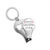 Best Grandma Ever Quote Relatives Nail Nipper Ring Key Chain Bottle Opener Clipper view 1