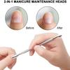 Professional Stainless Steel Dual Head Cuticle Pusher UV Gel Polish Soak Off Remover Tool Nail Art Cuticle Trimmer view 4