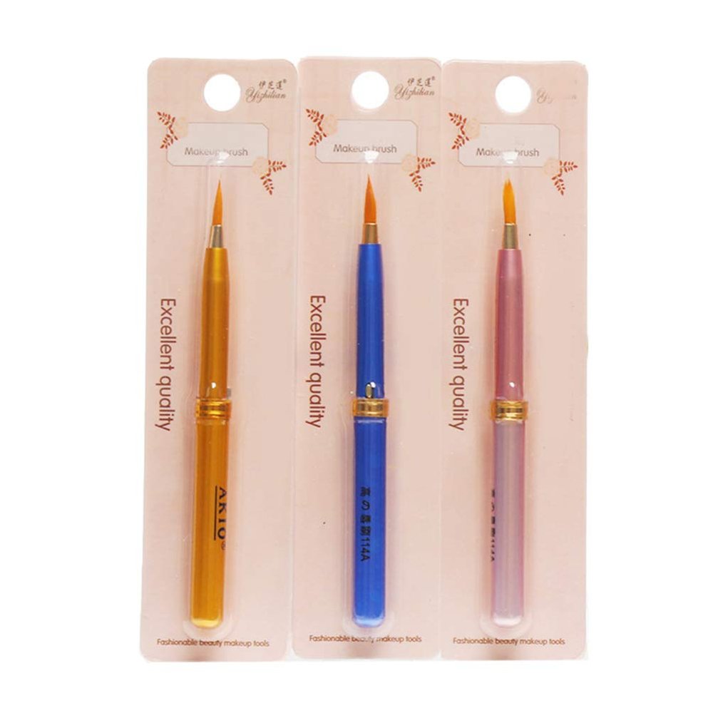 Beaupretty 3pcs Lip Liner Brush Set Multi-function Cosmetic Makeup Tool for Women for Professional and Personal Use Random