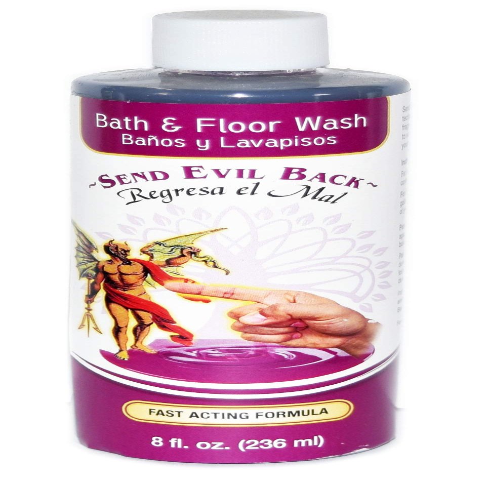 3 BOTTLES SEND EVIL BACK BATH REGRESA EL MAL BANO Y LAVAPISOS 8OZ - SPIRITUAL MAGICK PAGAN WICCA