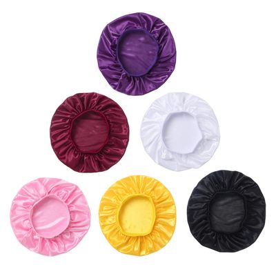 Agoky 6 Pieces Satin Bonnets Sleeping Caps Wide Band Night Sleeping Hats Caps for Kids Toddlers Multicolor One Size