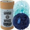 Temple Spring Recycled Luffa Sponge, Bathroom Shower Accessories, Loofa Bath Sponge, Exfoliating Body Scrubber Exfoliator Pouf, Shower Scrubber Puff, Poof, Loofah for Women, Loofah for Men -Ocean Blue view 1