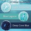 Temple Spring Recycled Luffa Sponge, Bathroom Shower Accessories, Loofa Bath Sponge, Exfoliating Body Scrubber Exfoliator Pouf, Shower Scrubber Puff, Poof, Loofah for Women, Loofah for Men -Ocean Blue view 3