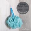 Temple Spring Recycled Luffa Sponge, Bathroom Shower Accessories, Loofa Bath Sponge, Exfoliating Body Scrubber Exfoliator Pouf, Shower Scrubber Puff, Poof, Loofah for Women, Loofah for Men -Ocean Blue view 4