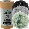 Temple Spring Recycled Luffa Sponges, Bathroom Shower Accessories, Loofa Bath Sponge, Exfoliating Body Scrubber Exfoliator Pouf, Shower Scrubber Puff, Poof, Loofah for Women, Loofah for Men -Sea Green view 1
