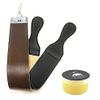 G.B.S Mahogany Wood, Shave Ready Straight Razor, Leather Strop Made with Cow Hide Leather Steel Clamp, Wooden Handle view 2