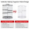 Famitree Rotating Makeup Organizer Countertop, Acrylic Makeup Storage Organizer Round, Large Cosmetic Organizer 7 Layers Large Capacity, Fits Makeup Brushes, Lipsticks, Bathroom, Vanity, Gray view 4