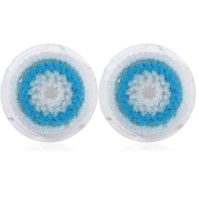 Replacement Facial Cleansing Brush Heads, Facial Cleansing Brush Head, Exfoliator Facial Brush Heads, for Acne Prone, Clogged and Enlarged Pores Sensitive Skins (Blue/2 Pack)