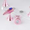 5pcs False Nail Tips Practice Display Stand Set Practice Trainning Display Stand Holder Base Alloy Crystal Nail Art Polish Display Manicure Tools Uv Gel Polish Showing Shelf For Manicure Pink view 1