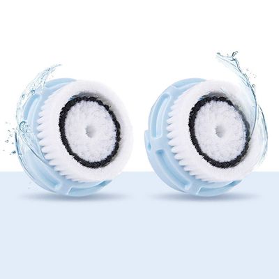 Replacement Facial Cleansing Brush Heads, Facial Cleansing Brush Head, Exfoliator Facial Brush Heads, for Acne Prone, Clogged, Enlarged Pore, Deep Pore Sensitive Skins (Black/2 Pack)