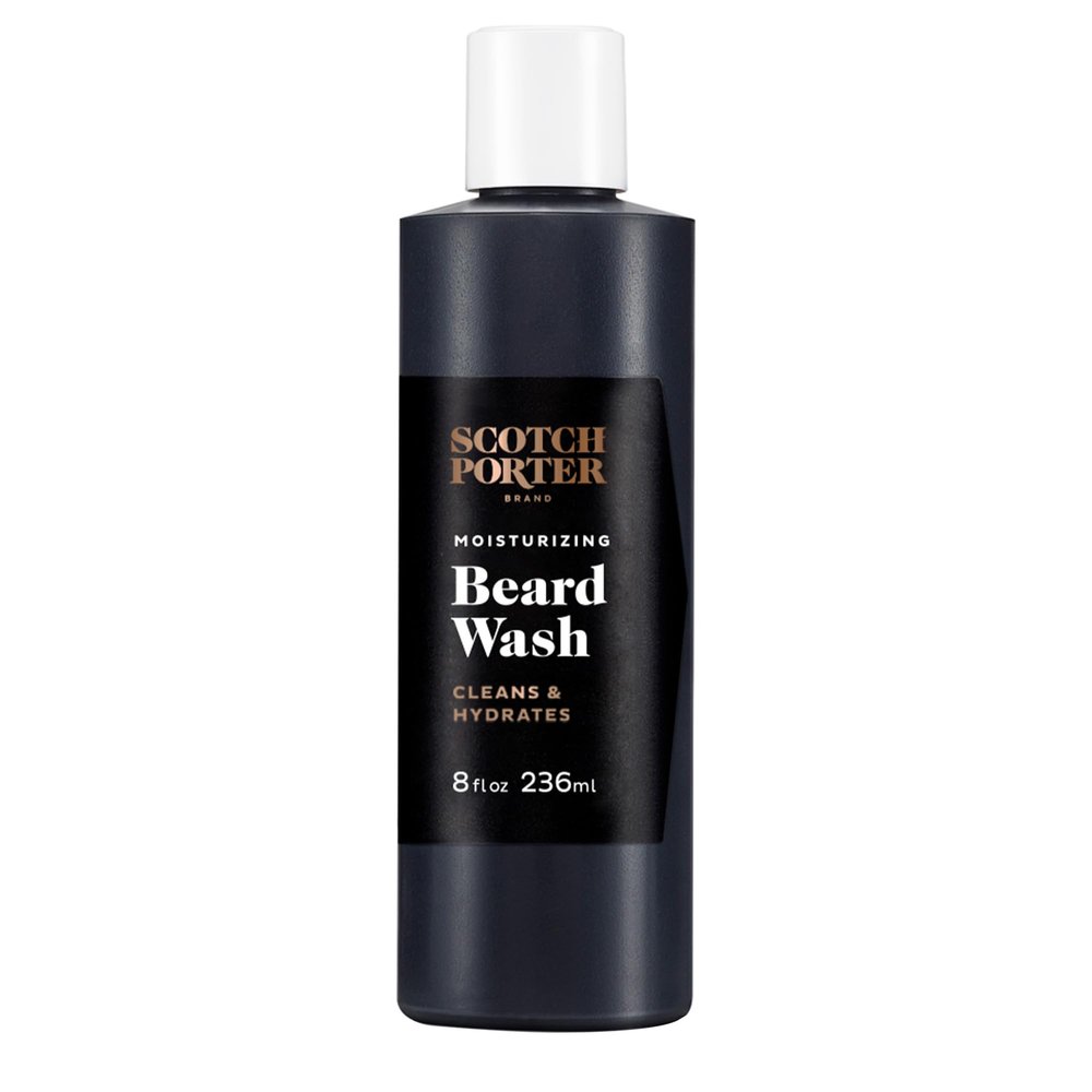 Scotch Porter Moisturizing Beard Wash  Cleanse, Refresh, Hydrate & Soften Coarse, Dry Facial Hair while Protecting Skin for a Fuller-Looking Beard  Original Scent, 8 oz. Bottle