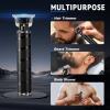 Ufree Mens Beard Trimmer, Zero Gapped T Blade Liners, Cordless Hair Clippers, Electric Razor Shavers for Men, Grooming Kit for Hair Cutting, Gifts for Men(Black) view 2
