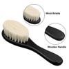 4 Pieces Barber Fade Brush Set with Natural Fiber Wooden Handle - Beard Styling Brush, Neck Duster, and Cleaning Brush for Men's Grooming view 2