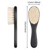 4 Pieces Barber Fade Brush Set with Natural Fiber Wooden Handle - Beard Styling Brush, Neck Duster, and Cleaning Brush for Men's Grooming view 4