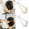 2 Pcs Metal Branches Hair Pins U Shape Hair Stick Hairpin Hair Accessories for Women and Girls view 3
