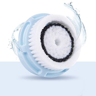 Facial Cleansing Brush Head Replacement, Facial Cleansing Brush Head, Exfoliator Facial Brush Heads, for Acne Prone, Clogged, Enlarged Pore, Deep Pore Sensitive Skins (Black)