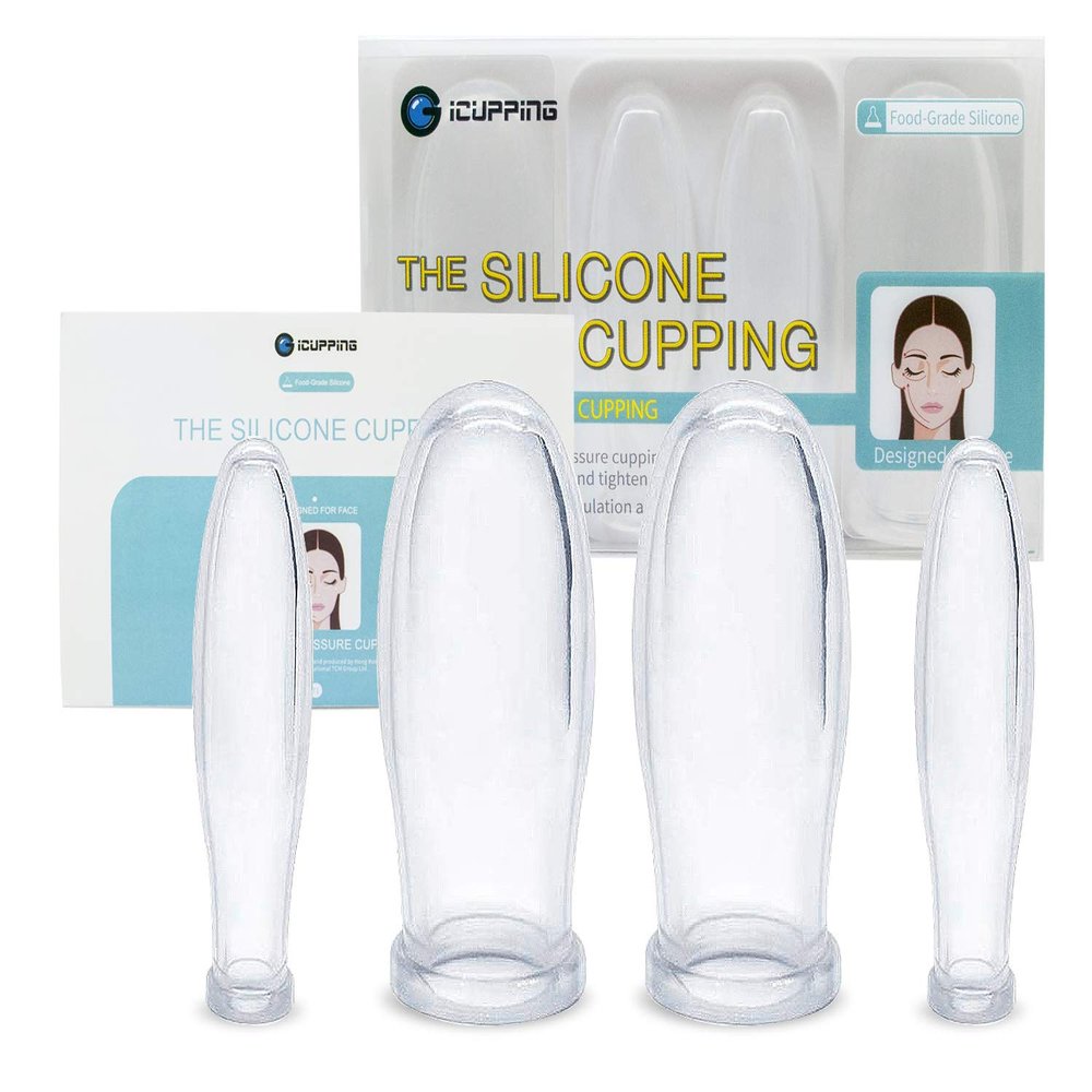 ICUPPING Facial Cupping Therapy Set - Eye and Face Massage Cup Kit for Repair Skin Aging, Works for Fine Lines and Wrinkles