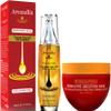 Arvazallia Hydrating Argan Oil Hair Mask and Premium Argan Oil Hair Treatment Products Bundle - Hydration and Repair for Dry or Damaged Hair view 1