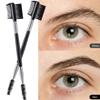 3 Pcs Eyebrow Brush Eyelash comb separator 3 Head Eyelash Shaper and Eyebrow Brush Dual Comb Double Head Makeup Grooming Tool for Women Cosmetic Separating Shaping Brow(Black) view 4