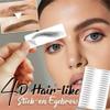 Aaiffey 4D Hair-like Authentic Eyebrows, Brown Imitation Ecological Lazy Natural Tattoo Eyebrow Stickers Waterproof for Woman Makeup Tool 10 Pcs view 4