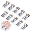 15pcs Nail Tool Nail Extention Tools Nail Sculpting Stickers Nail Tips Extension Tool Nail Guide Sticker Forms Gel Nail Guide Silver Accessories Nail Art Tool Synergist Pearlescent view 2