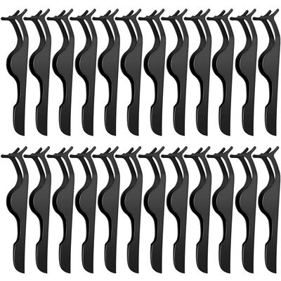 24 Pieces False Eyelashes Applicator Tool Stainless Steel Eyelash Extension Tweezers Remover Clip Tweezers Nipper Eyelash Auxiliary Clip for Women Makeup Application and Removal