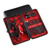 18 in 1 Nail Art Manicure Tools Set Nails Clipper Scissors Tweezer Knife Manicure Sets Nipper Ear Pick Kit with Case Pedicure Set (Color : Black) view 1