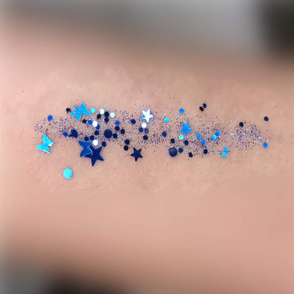 Craft Glitter Sequins Sparkle Glitter for Face, Arm, Hair, Nail, or Festival, Party Decoration - Navy, 10g