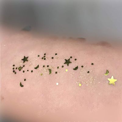 Craft Glitter Sequins Sparkle Glitter for Face, Arm, Hair, Nail, or Festival, Party Decoration - Gold, 10g