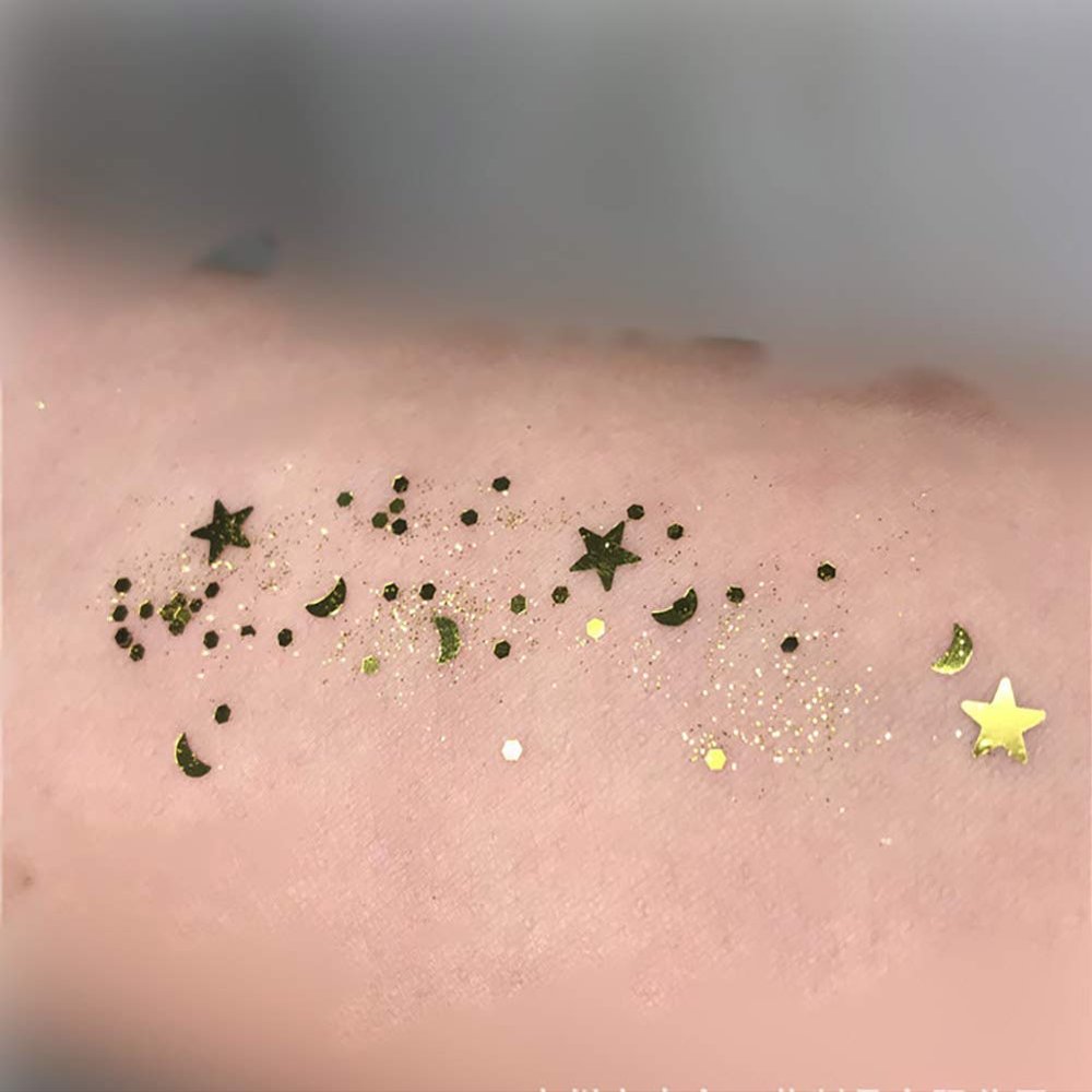 Craft Glitter Sequins Sparkle Glitter for Face, Arm, Hair, Nail, or Festival, Party Decoration - Gold, 10g