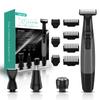 VOYOR Beard Trimmer for Men Electric Razor, Nose Face Body Hair Trimmer with Adjustable Length Combs All in 1 Rechargeable Mens Grooming Kit Cordless Electric Shaver Wet/Dry TX510 (Grey) view 1