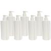 15 Pack Refillable 16 Oz White HDPE Plastic Pump Dispenser Viewstrip Bottles view 1