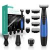 VOYOR Beard Trimmer for Men Electric Razor, Nose Face Body Hair Trimmer with Adjustable Length Combs All in 1 Rechargeable Mens Grooming Kit Cordless Electric Shaver Wet/Dry TX510 (Blue) view 1