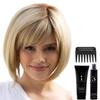 Bundle - 5 items: Scorpio PM Wig by Rene Paris, Christy's Wigs Q & A Booklet, 2oz Travel Size Wig Shampoo, HD Smooth and Wide Tooth Comb - Color: Mochaccino view 1