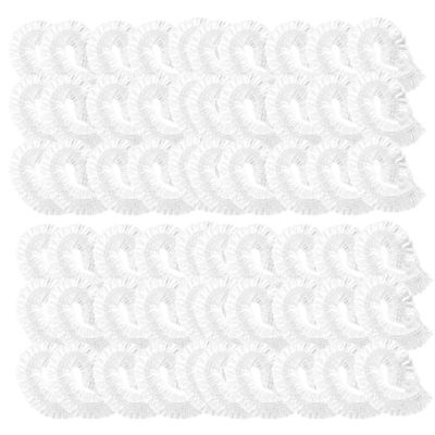 300 Pcs Disposable Bath Shower Caps Larger and Thicker Waterproof Plastic Bath Caps Elastic Hair Processing Caps for Travel Spa Hotel and Hair Salon White