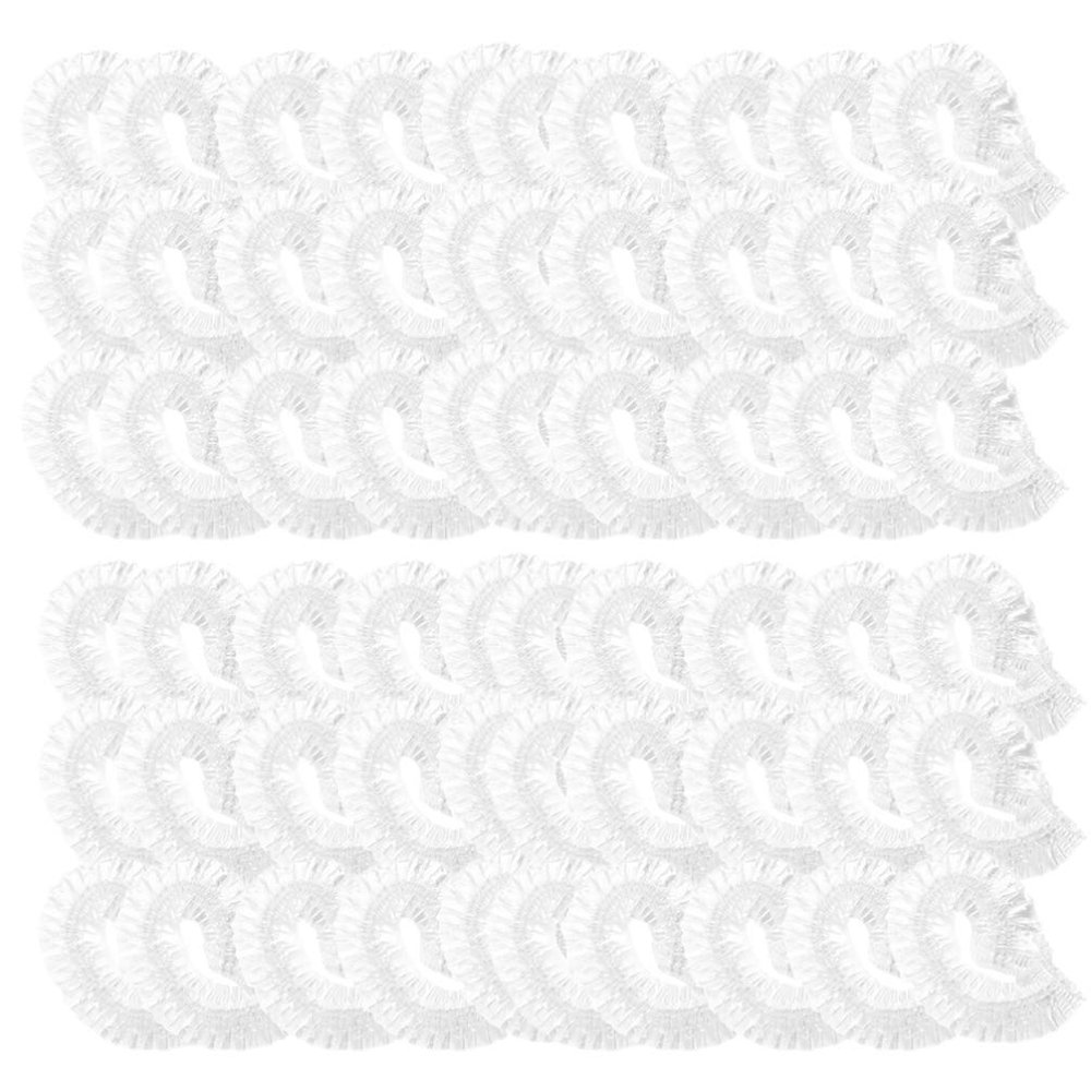 300 Pcs Disposable Bath Shower Caps Larger and Thicker Waterproof Plastic Bath Caps Elastic Hair Processing Caps for Travel Spa Hotel and Hair Salon White