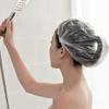 300 Pcs Disposable Bath Shower Caps Larger and Thicker Waterproof Plastic Bath Caps Elastic Hair Processing Caps for Travel Spa Hotel and Hair Salon White view 3