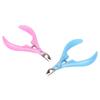 AnHua 2Pcs (Pink & Blue) Cuticle Scissors Nail Clipper Cuticle Manicure Care Cutter Nippers Clipper Tool view 2