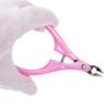 AnHua 2Pcs (Pink & Blue) Cuticle Scissors Nail Clipper Cuticle Manicure Care Cutter Nippers Clipper Tool view 3