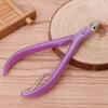 AnHua Nail Cuticle Pusher Tweezer Cutter Nipper Clipper Dead Skin Remover Manicure Art Grooming Tool Beauty Nail Pliers (Purple) view 1