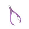 AnHua Nail Cuticle Pusher Tweezer Cutter Nipper Clipper Dead Skin Remover Manicure Art Grooming Tool Beauty Nail Pliers (Purple) view 2