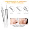 9 PCS Blackhead Remover Tools, Pimple Popper Tool Kit & Comedone Extractor - Professional Acne, Zit, Blemish & Whitehead Removal for Face & Nose, with Stainless Steel Tweezers & Travel Case, UUBAAR view 4