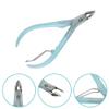 AnHua Nail Cuticle Pusher Tweezer Cutter Nipper Clipper Dead Skin Remover Manicure Art Grooming Tool Beauty Nail Pliers (Blue) view 2